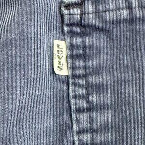 Vintage‎ Levis Corduroy Pants Mens 33 Blue Gray Straight Leg White Tab 5 Pocket